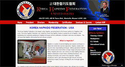 Desktop Screenshot of koreahapkidofederation.net